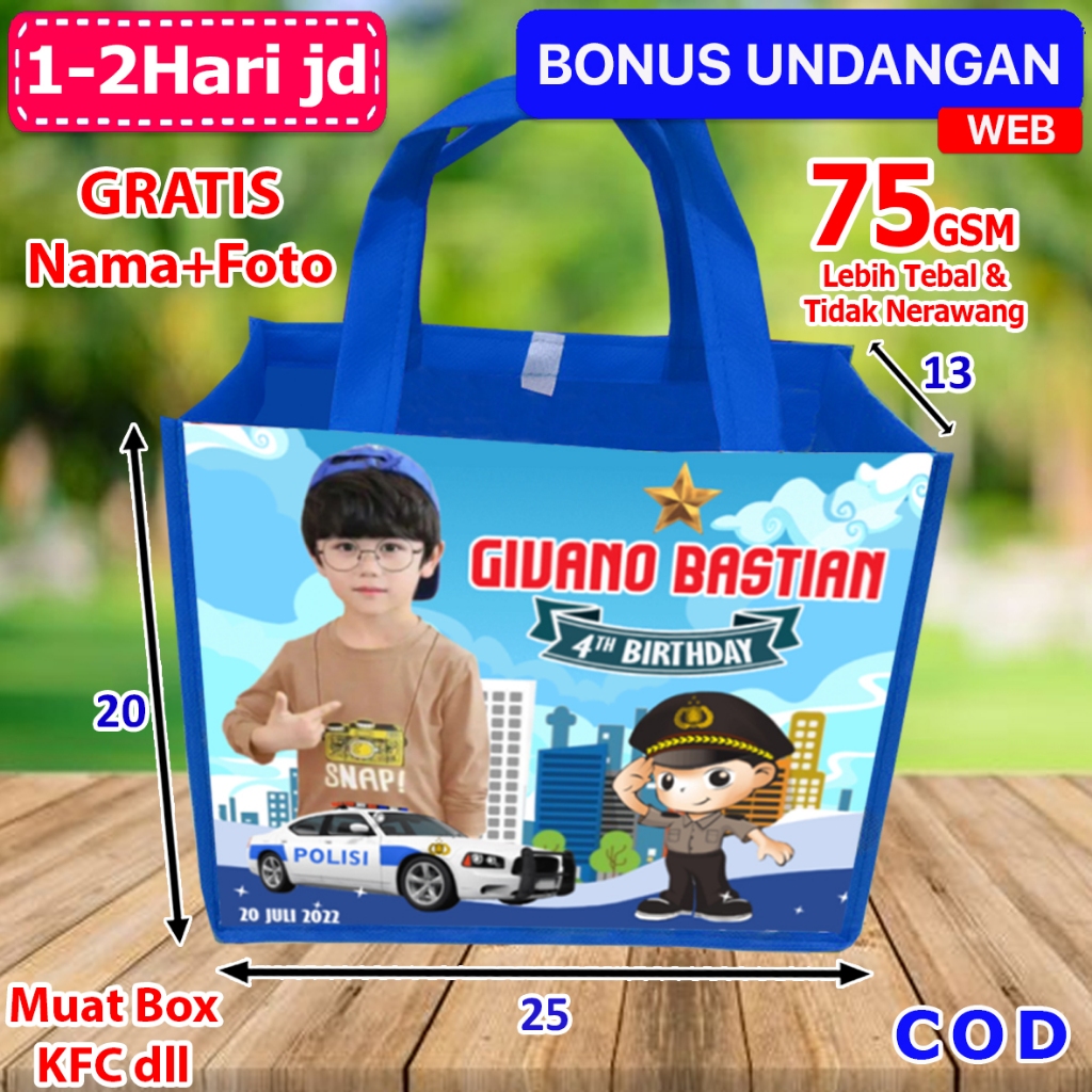 Tas Bingkisan Ultah Anak Polisi