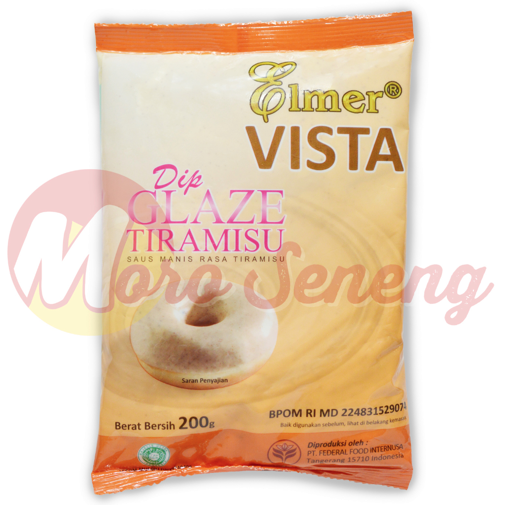 

Elmer Dip Glaze Tiramisu 200 gr Topping Donat 200gr Saus Manis Rasa Tiramisu