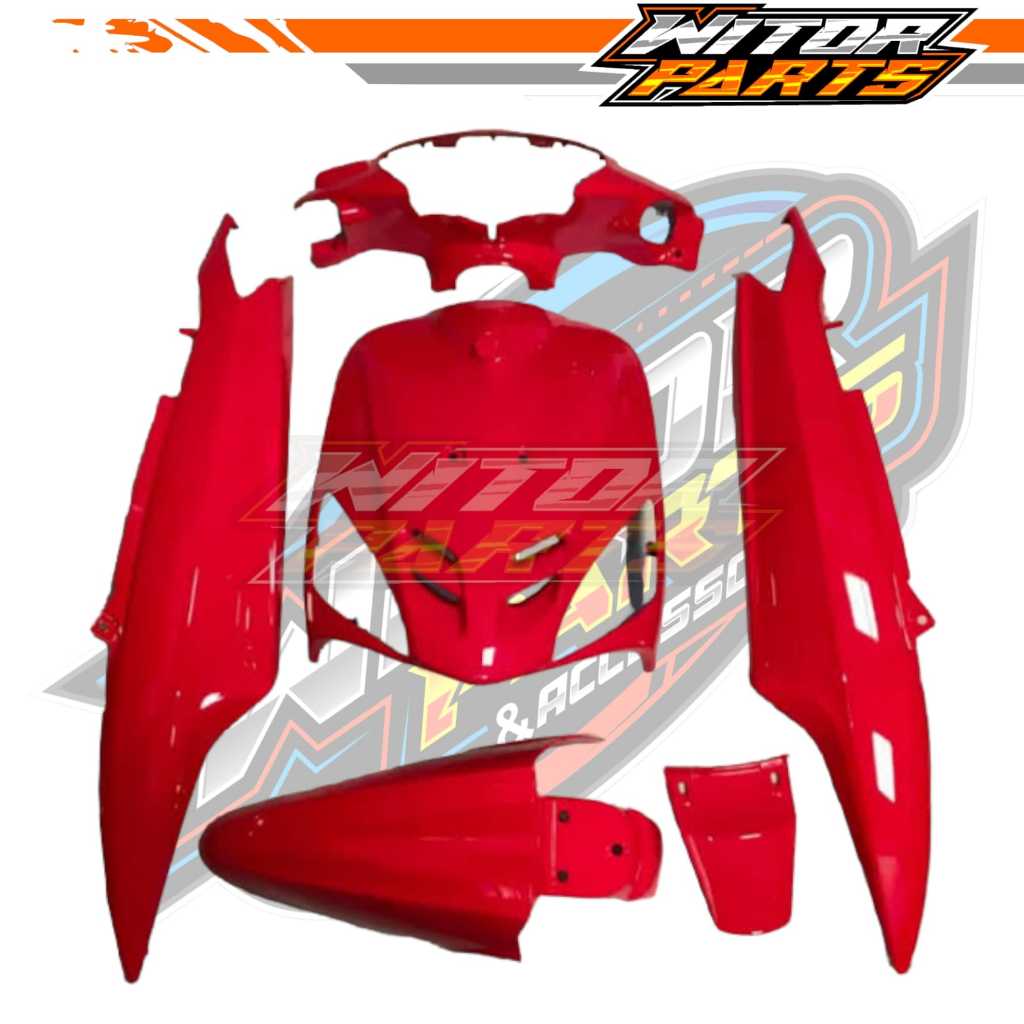 ECERAN SATUAN - Full Bodi Body Motor Mio Sporty Full Set Merah Cabe / Cover Body Yamaha Mio Sporty F
