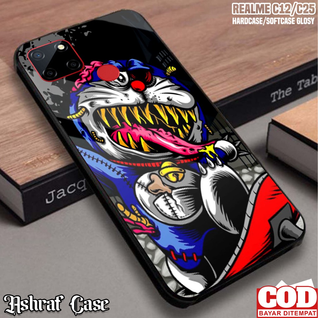 Case Realme C12 / Realme C25 - Casing Hp Realme C12 / Realme C25 ( MASK ) Silikon Hp - Softcase Glas