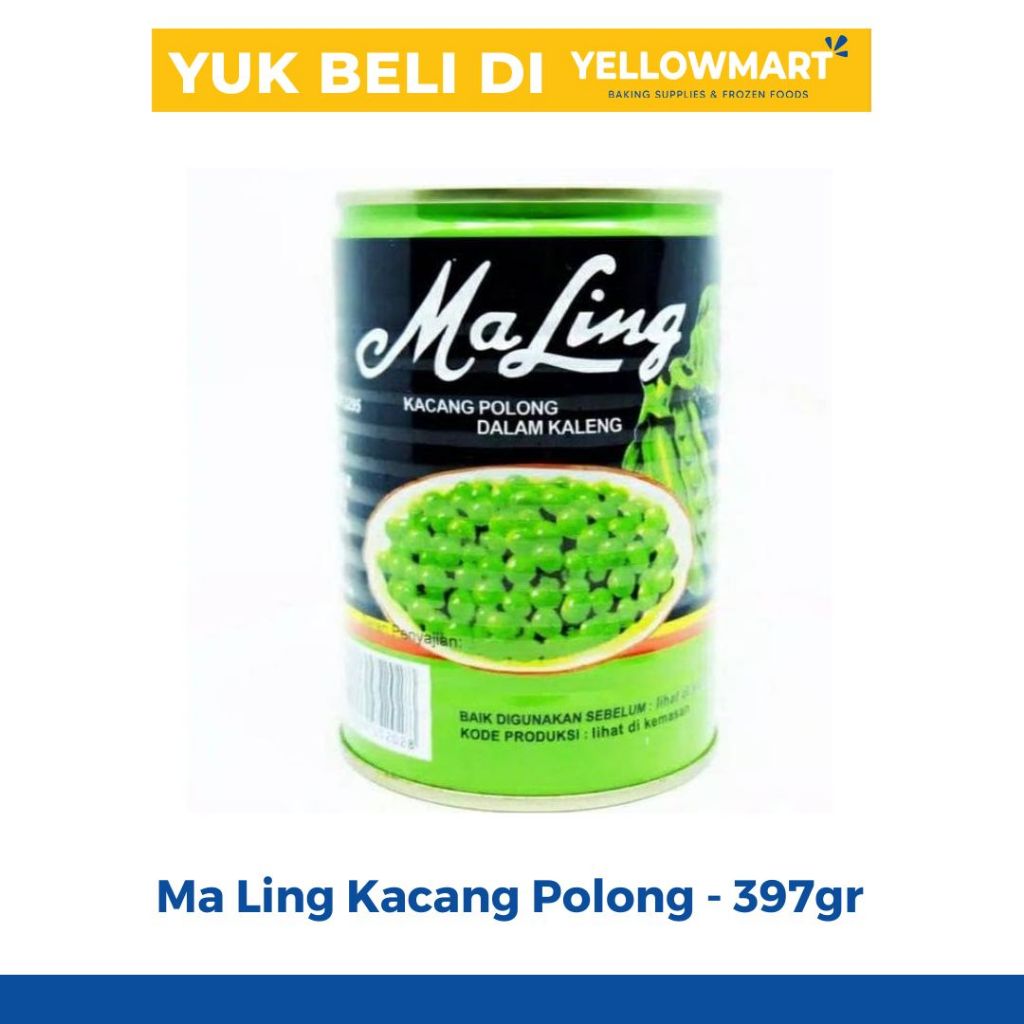 

MALING KACANG POLONG 397GR - Makanan Kaleng Kacang Polong Kemasan Kaleng