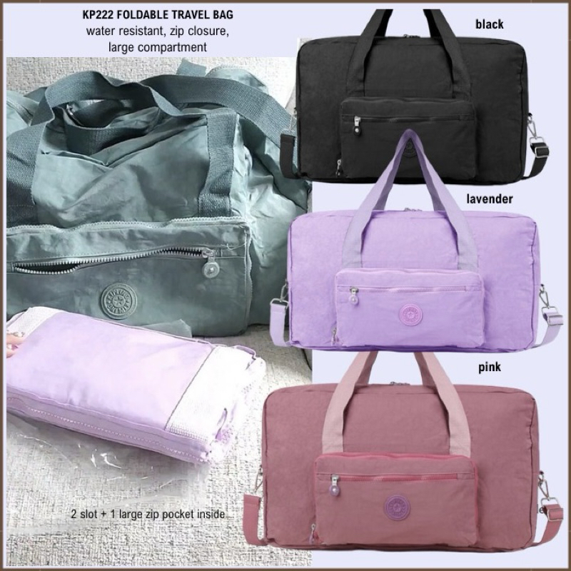 Tas Branded Wanita - KP 222 FOLDABLE TRAVEL BAG