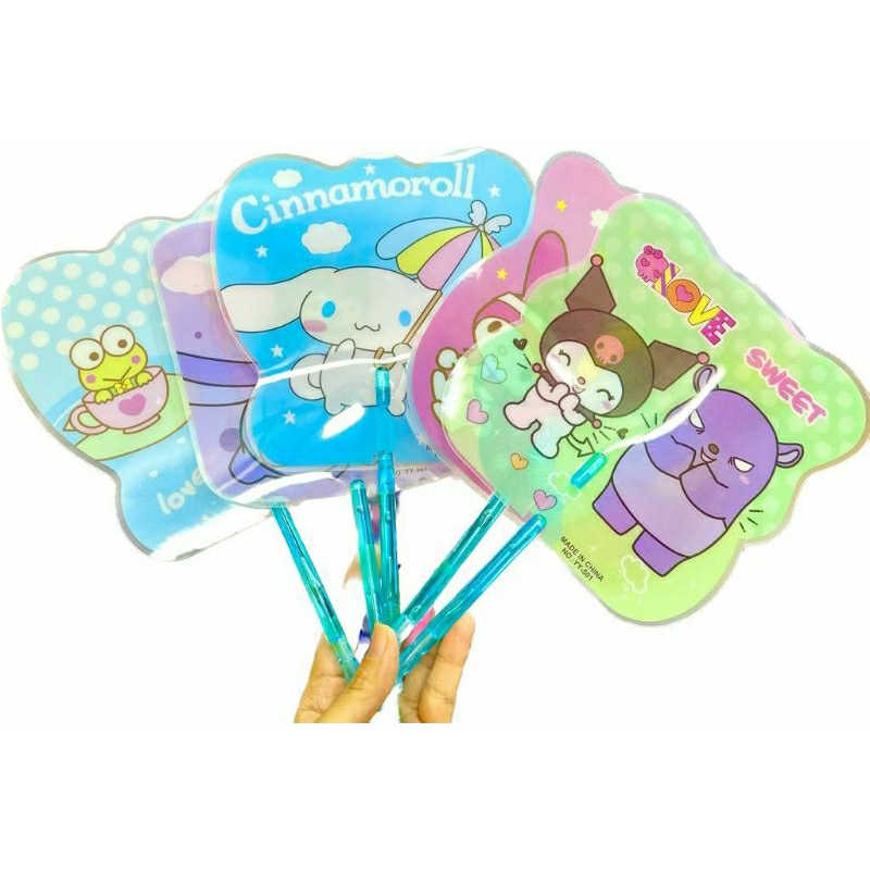 Kipas Tangan Priwit per 12 pcs / kipas jumbo sanrio / kipas plastik besar