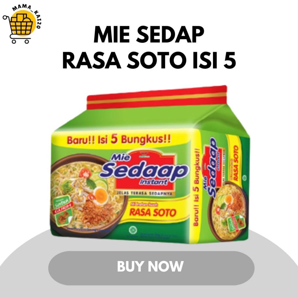 

MIE SEDAP RASA SOTO ISI 5 BUNGKUS