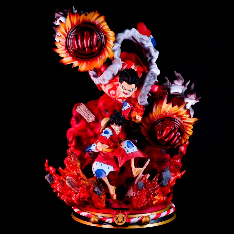 Action Figure Luffy Wano Kostum - Gear 4 King Kong Gun Import FMIX0006