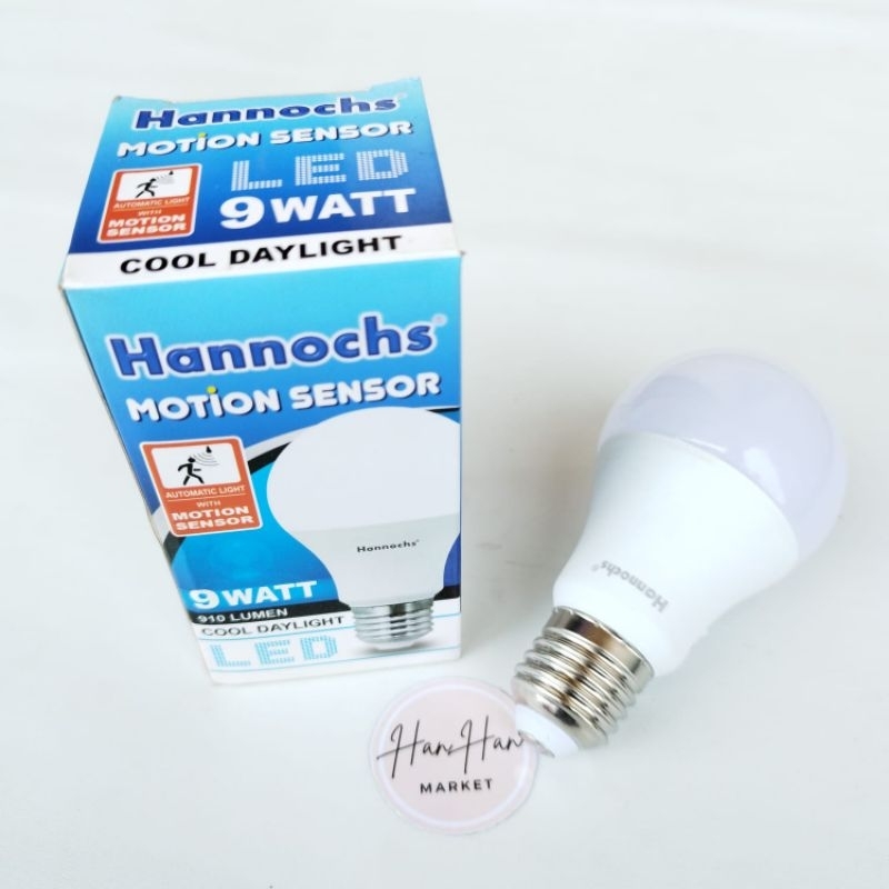 LAMPU SENSOR GERAK HANNOCH 9 WATT