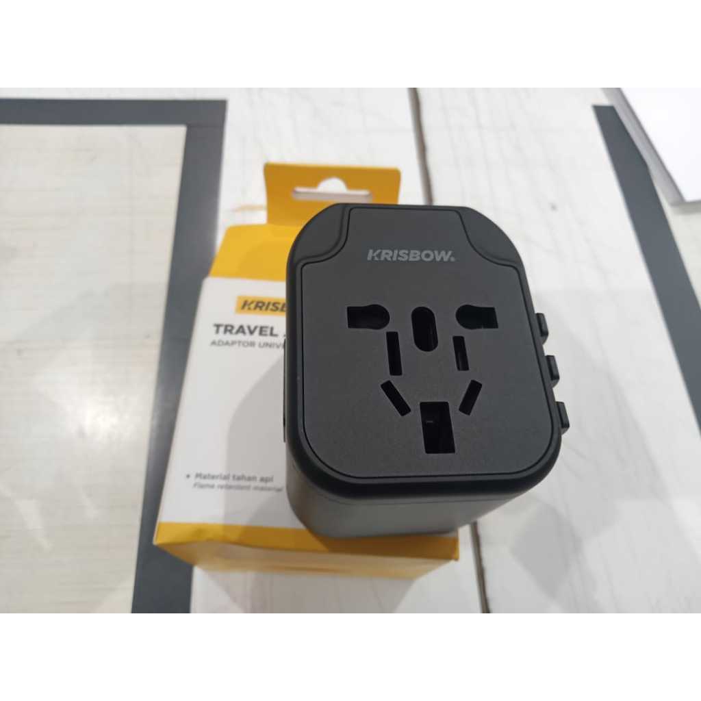 Krisbow Steker Travel Adaptor Usb-a