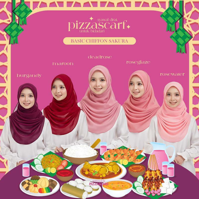 Pizza scarf Original From Malaysia