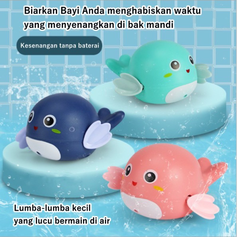 Mainan Mandi Anak Bebek Berenang, Paus Berenang