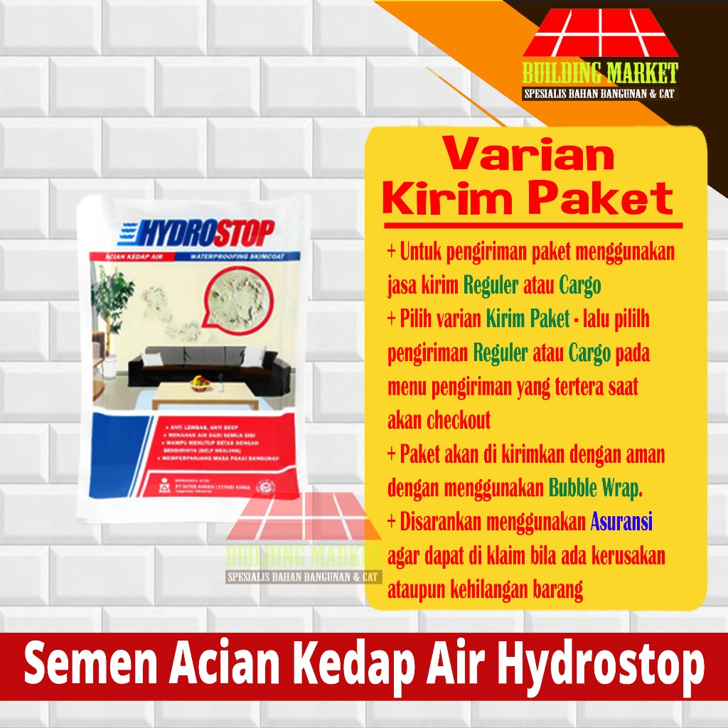 SEMEN WATERPROOF HYDROSTOP ACIAN KEDAP AIR SEMEN HYDROSTOP 20 KG PAKET