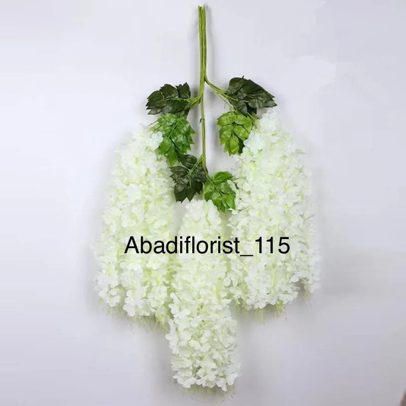 Daun Wisteria Jumbo Putih / Harga Lusinan