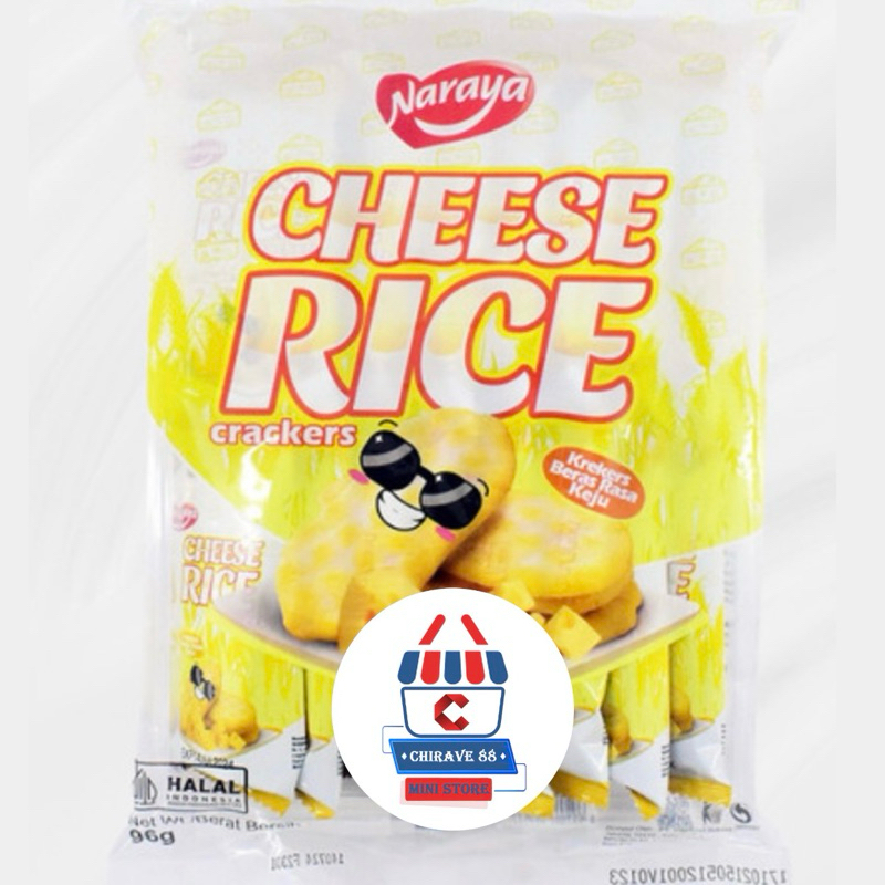 

Naraya Cheese Rice Crackers - Krekers Beras Rasa Keju 96g (isi 16bks)