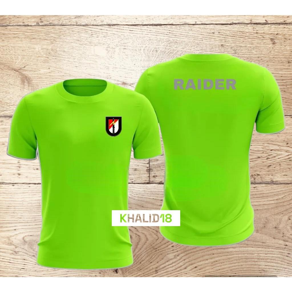 Kaos jersey olahraga RAIDER  kaos jersey olahraga HIJAU STABILO DRYFIT PREMIUM(BAHAN ADEM)