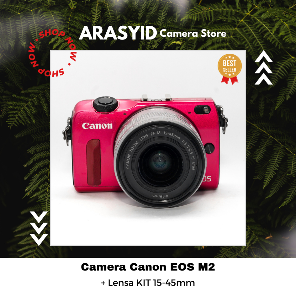 CANON EOS M2 MIRRORLESS M2 + LENSA KIT COCOK UNTUK KAMERA VLOG