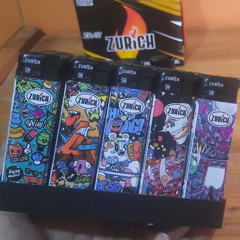 Korek api Magnet ZURICH ZR-07 Motif / korek gas / korek api / pemantik