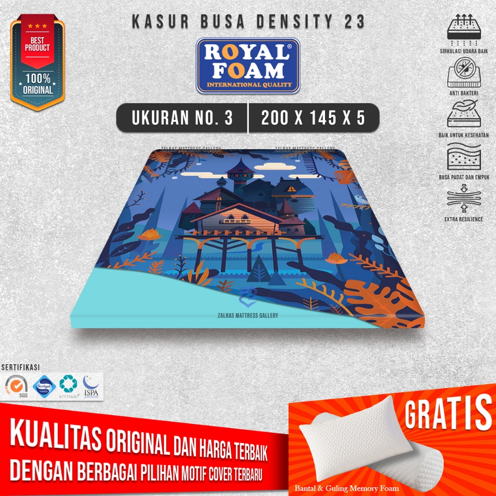 [ 200x145x5 ] Kasur Busa No. 3 Original Royal Foam Density 23