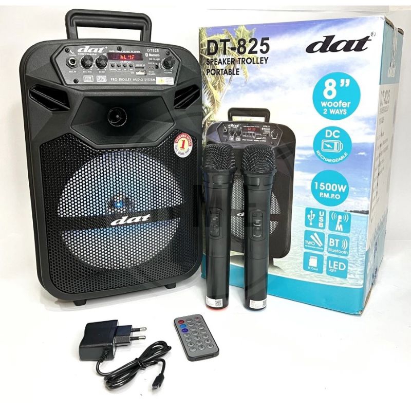 Speaker Portabel DAT 8 Inc 825 QD+2 Mic Wireless