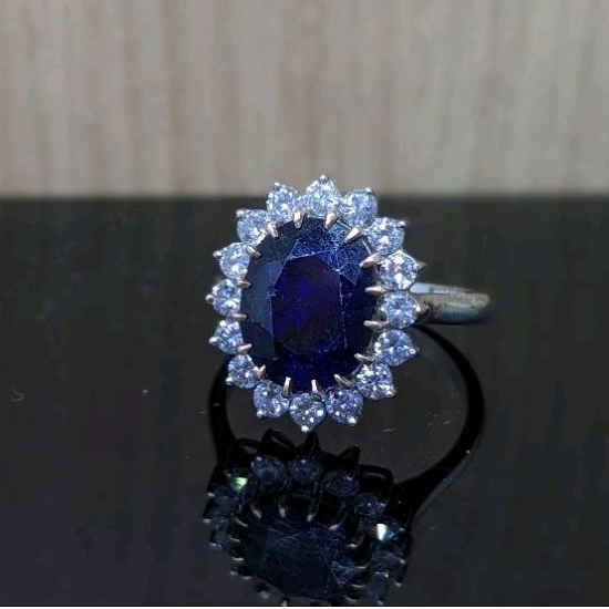 CINCIN EMAS BERLIAN BLUE SAFIRE