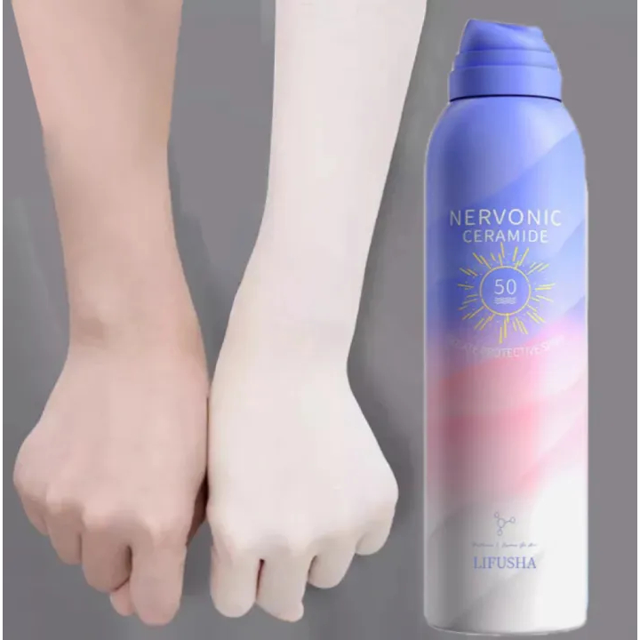 Spray Whitening Pemutih Kulit Sunscreen Lifusha Pencerah Instan Seluruh Tubuh 150 ml ORIGINAL Moistu