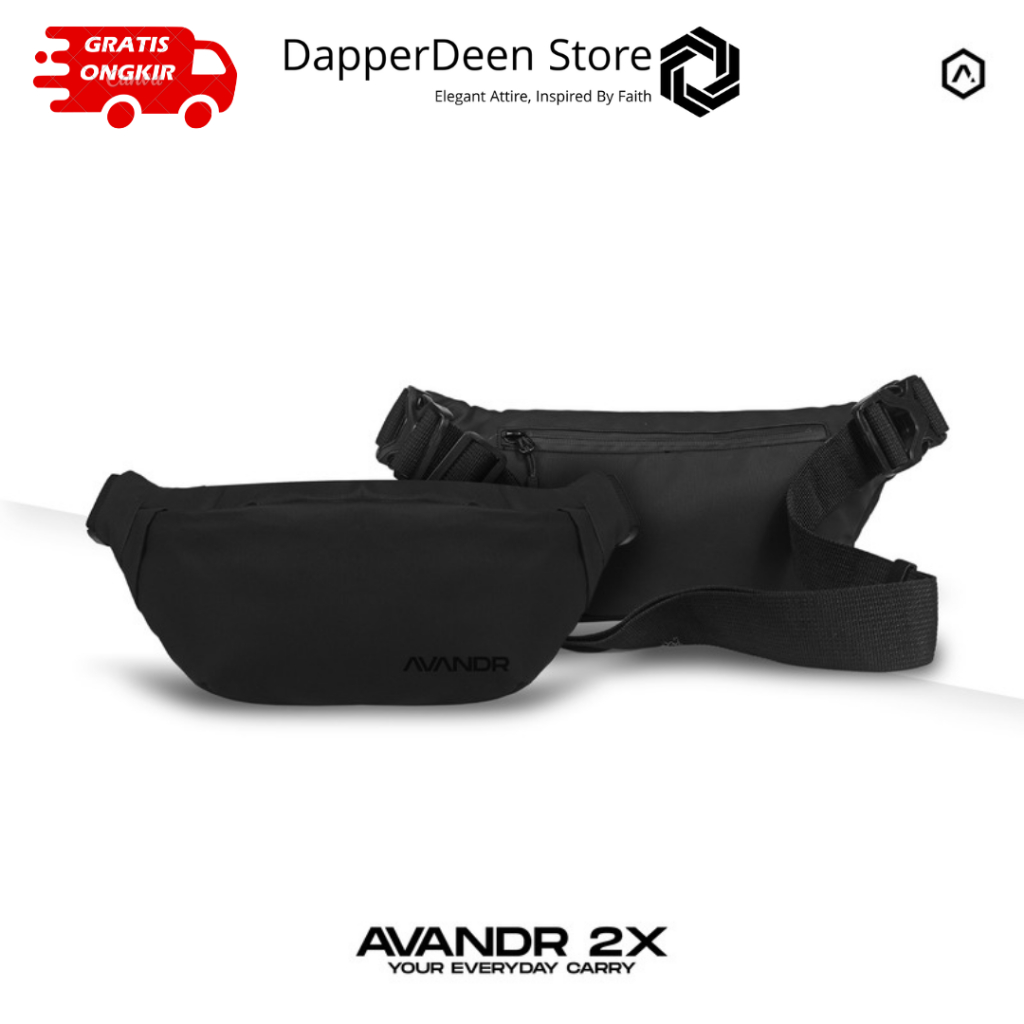 Avandr 2X Tas Selempang Sling Bag Waist Bag Sling Bag Gadget