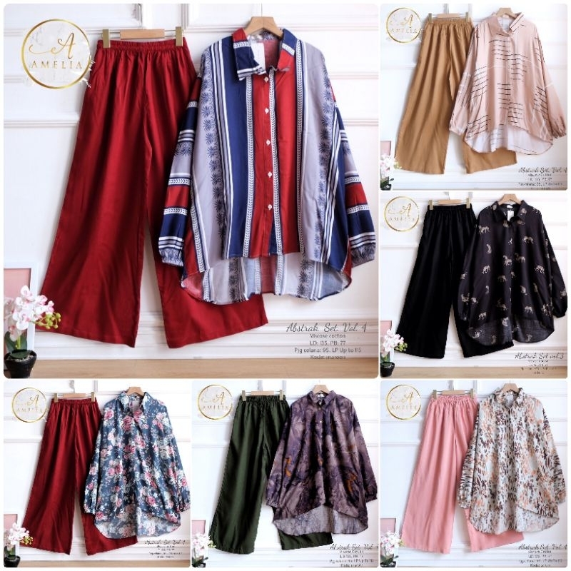 ABSTRAK SET • ANDARA SET BY KALALOVA SET WANITA BLOUSE + KULOT