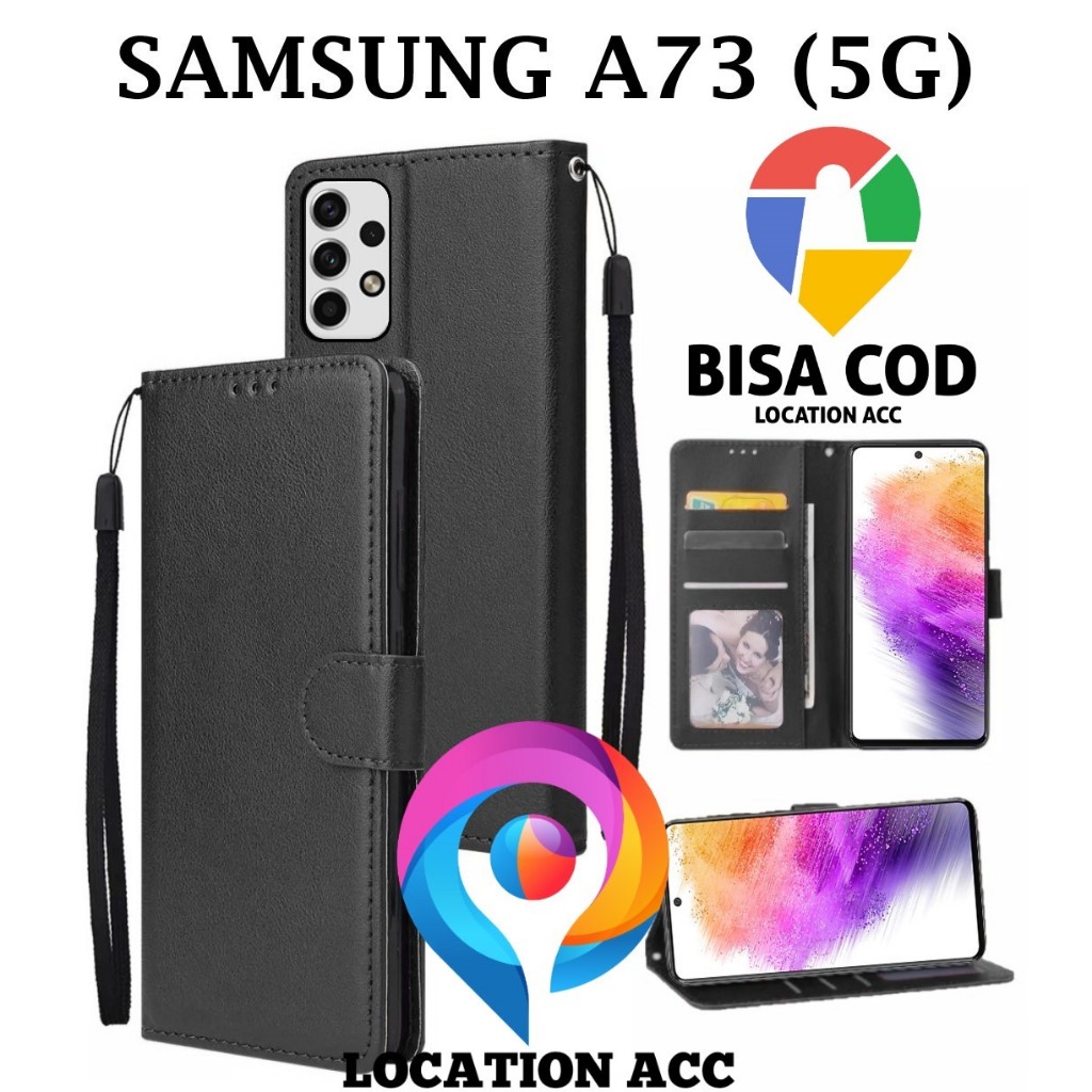 SAMSUNG A73 (5G) FLIP LEATHER CASE PREMIUM-FLIP WALLET CASE KULIT UNTUK SAMSUNG A73 (5G) - CASING DO