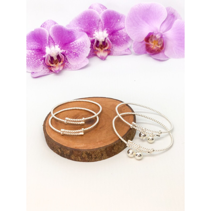 SET GELANG BAYI TIGABULAN ( perak / selaka )