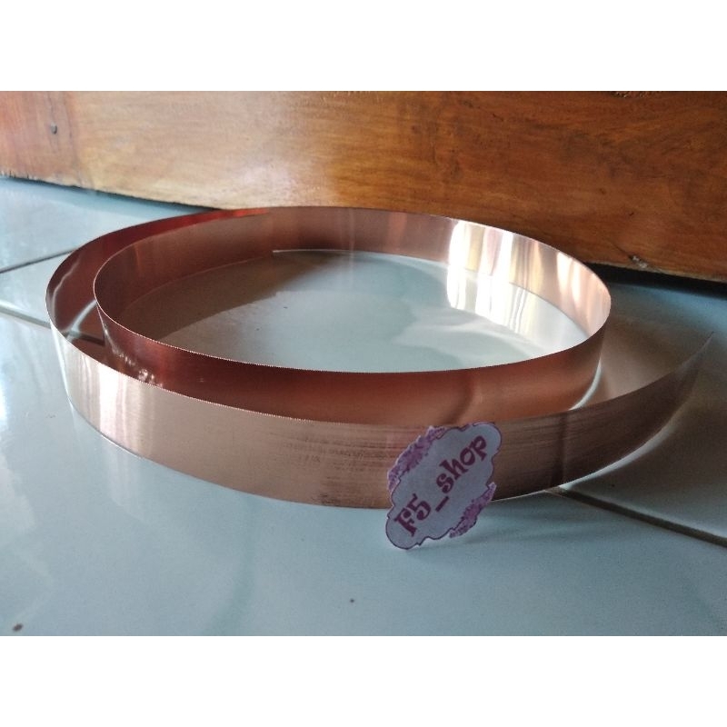 lembaran plat tembaga ukuran 120x2.7cm tebal 0.25mm