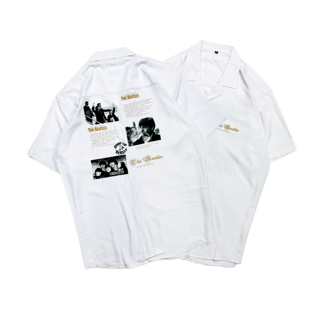 MNKY KEMEJA / PRINT MOTIF / SHIRT / Unisex / The Beatles / White