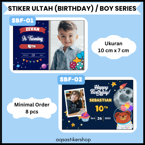 

Stiker Ulang Tahun Anak/Sticker Ultah/Sticker Birthday/Sticker Bento Boy Series