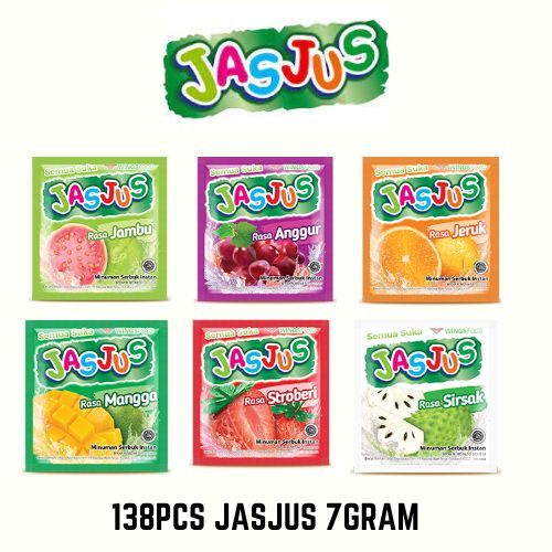 

138 PCS JASJUS MINUMAN SERBUK RASA BUAH UKURAN 7GRAM - ZOCISHOP88