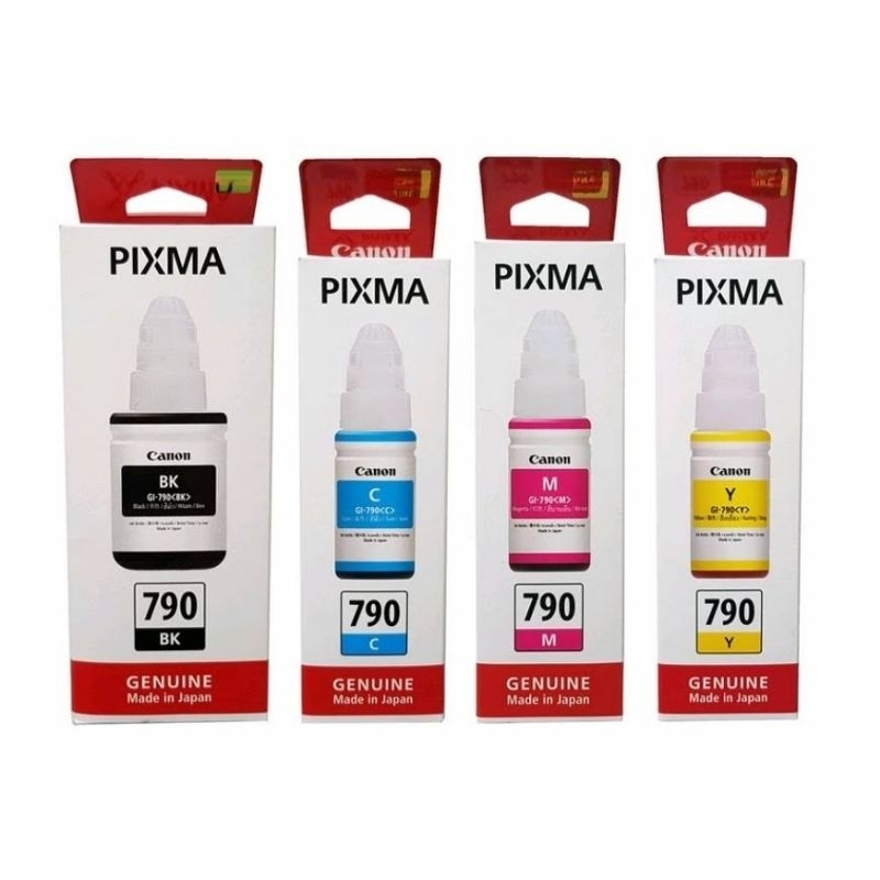 Tinta Canon PIXMA GI-790 untuk utk printer Canon G1000 G1010, G2000, G2002, G2010, G2012, G3000, G3010, G4000, G4010