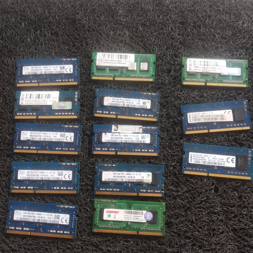 RAM DDR3 dan DDR3L 2 GB 4 GB Laptop Bekas Cabutan Laptop ORI