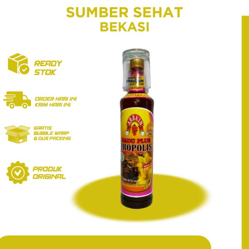 

Madu Asli Plus Propolis 615ml- 100% Asli Arba'in