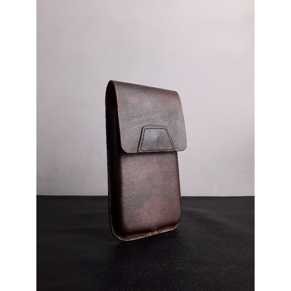 Tas hp pinggang Kulit Asli jenis vegtan sarung hp pinggang kulit sarung hp pinggang kulit asli
