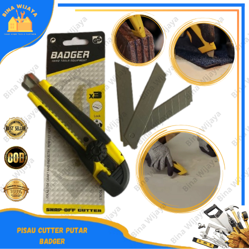 

Pisau Cutter Putar BADGER Rotary Knife Cuter Kater Kertas Besar BADGER