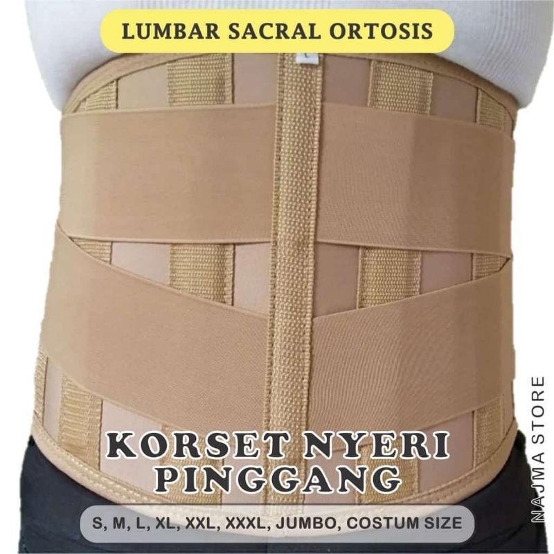 PROMO KORSET LUMBAL PERKASA/ KORSED ORTOPEDI/ KORSET TULANG BELAKANG/ KORSED ANTI NYERI/ KORSET SYAR