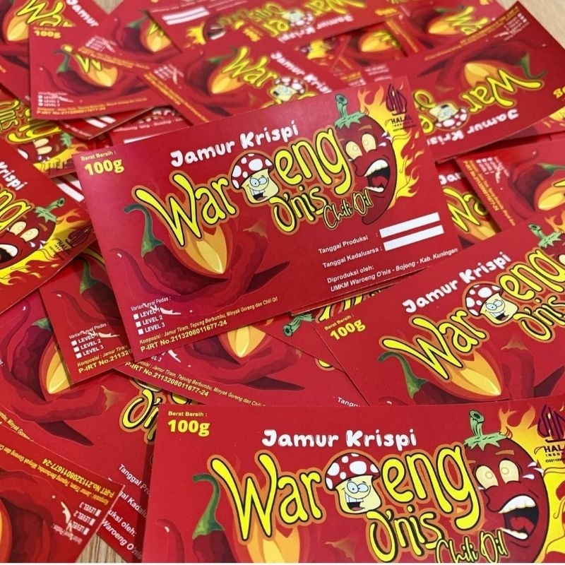 

STIKER LABEL MAKANAN A3+ tanopa cutting