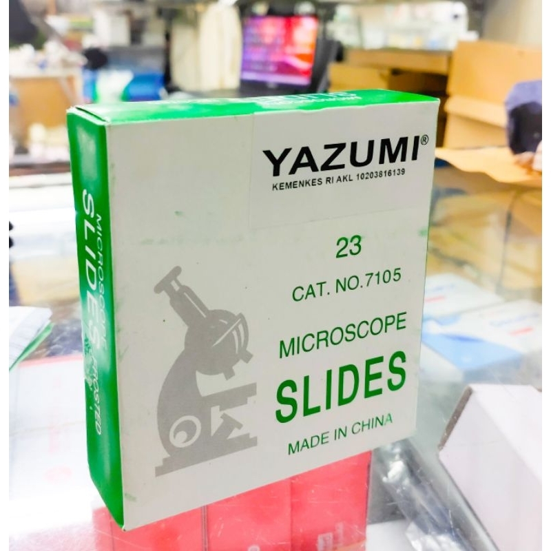 Microscope Slide 7105 Yazumi Glass Slide Kaca Mikroskop.