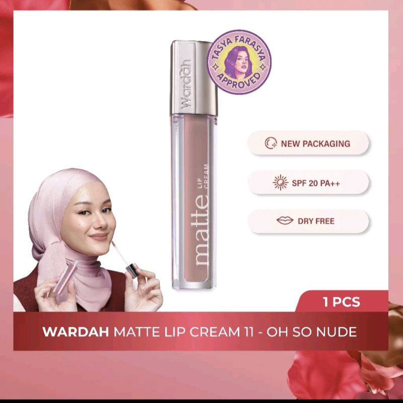 Wardah Matte lip cream 11 Oh so nude