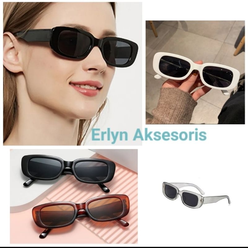 KACAMATA VINTAGE FASHION PERSEGI PANJANG WANITA/PRIA KV3