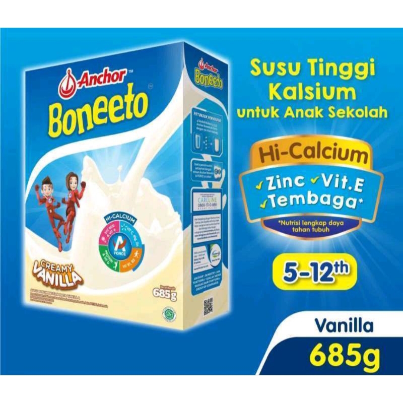 

Boneeto Susu Bubuk Anak Sekolah Creamy Vanila 685g