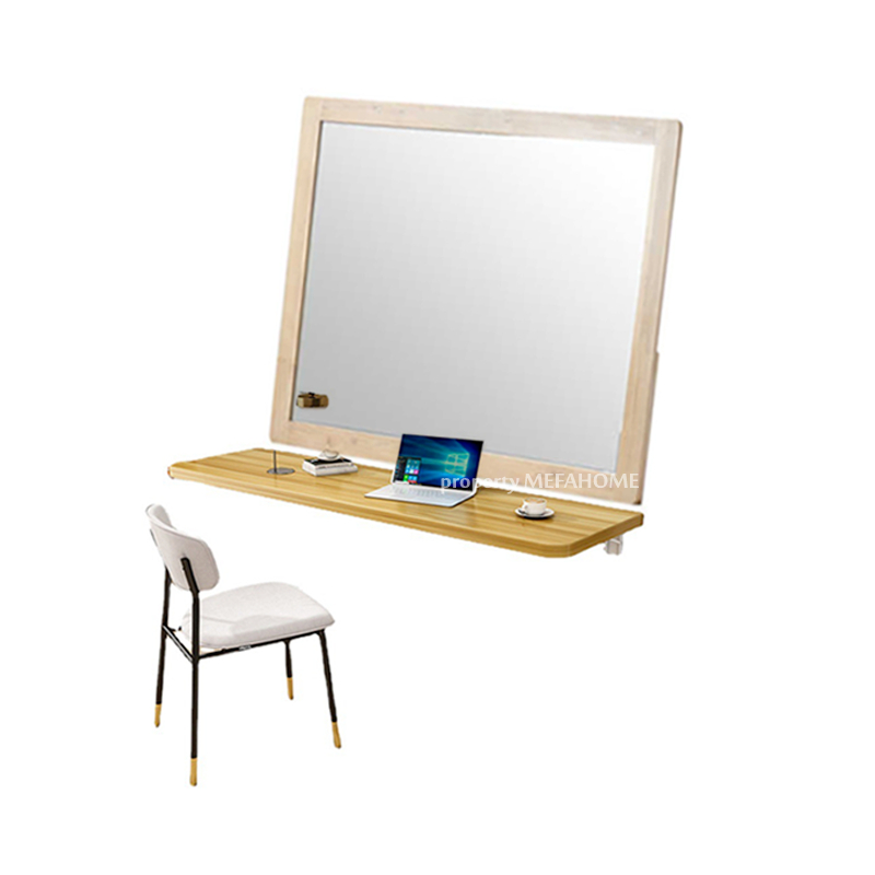 meja rias minimalis aesthetic gantung dinding estetik mini tempat kosmetik