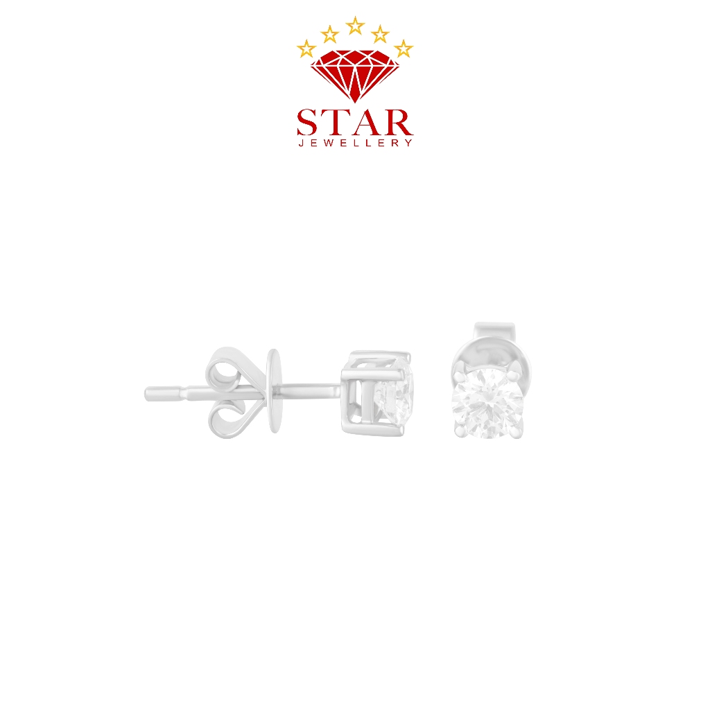 Anting Berlian Solitaire Sertifikat GIA LPER1404609 - Star Jewellery