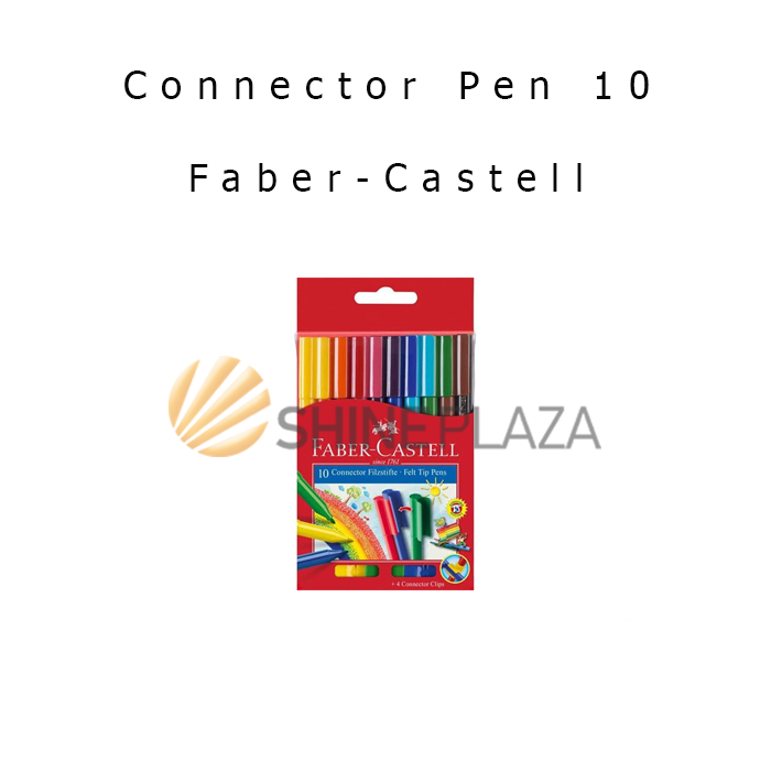 

Connector Pen Marker 10 Colors Faber-Castell - Spidol Warna Set Isi 10