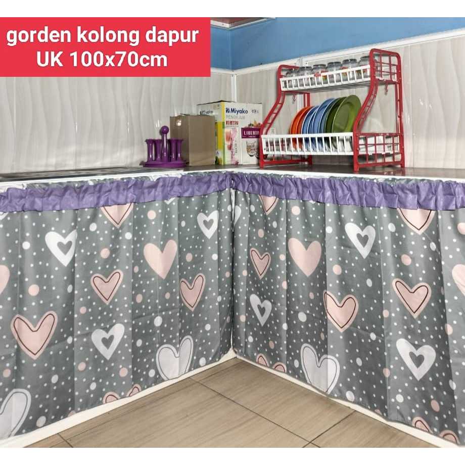 Kolong Dapur Gorden Motif Love Size 100x70