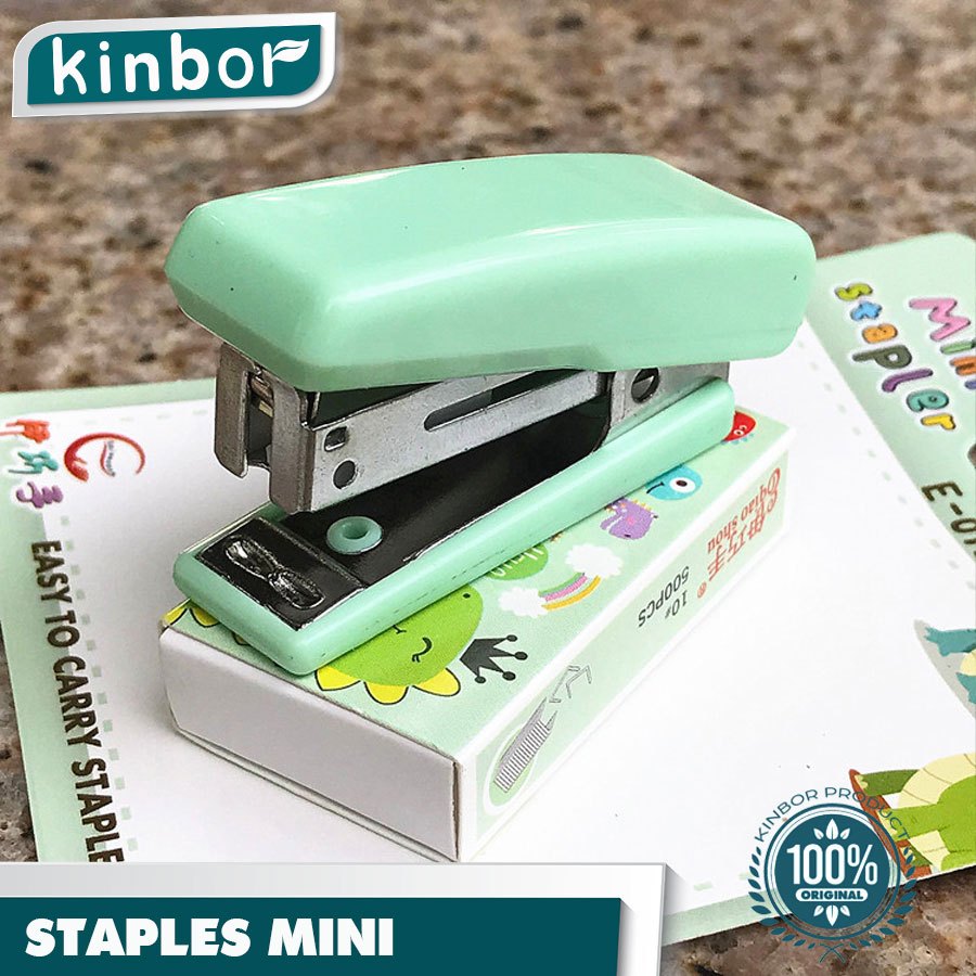 

FREE ISI Stapler cute set / Staples lucu mini karakter ( KINBOR )