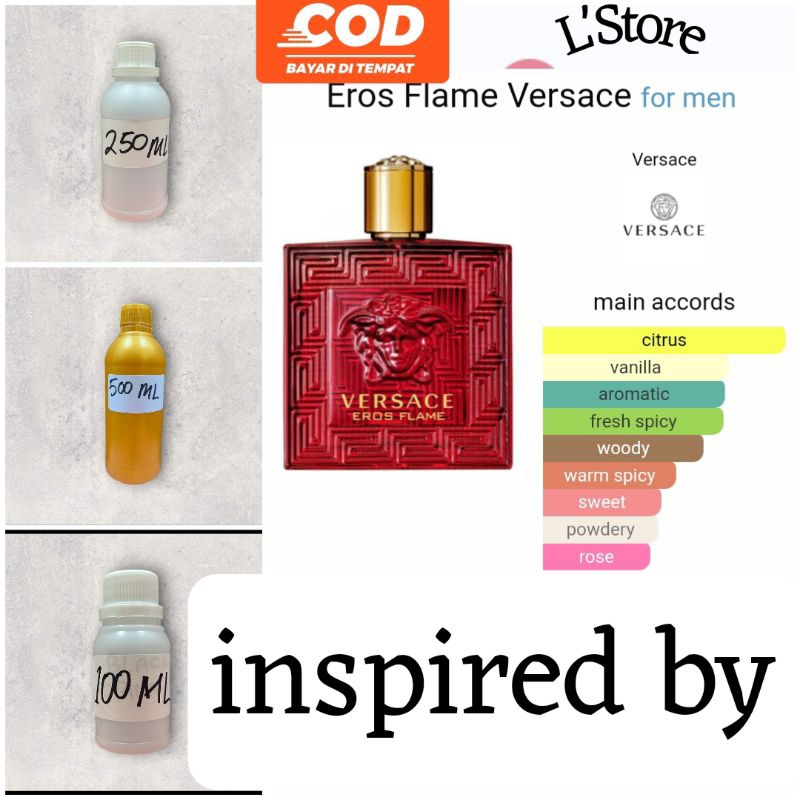 BIBIT MURNI VERSACE EROS FLAME100ml-500ml All produk