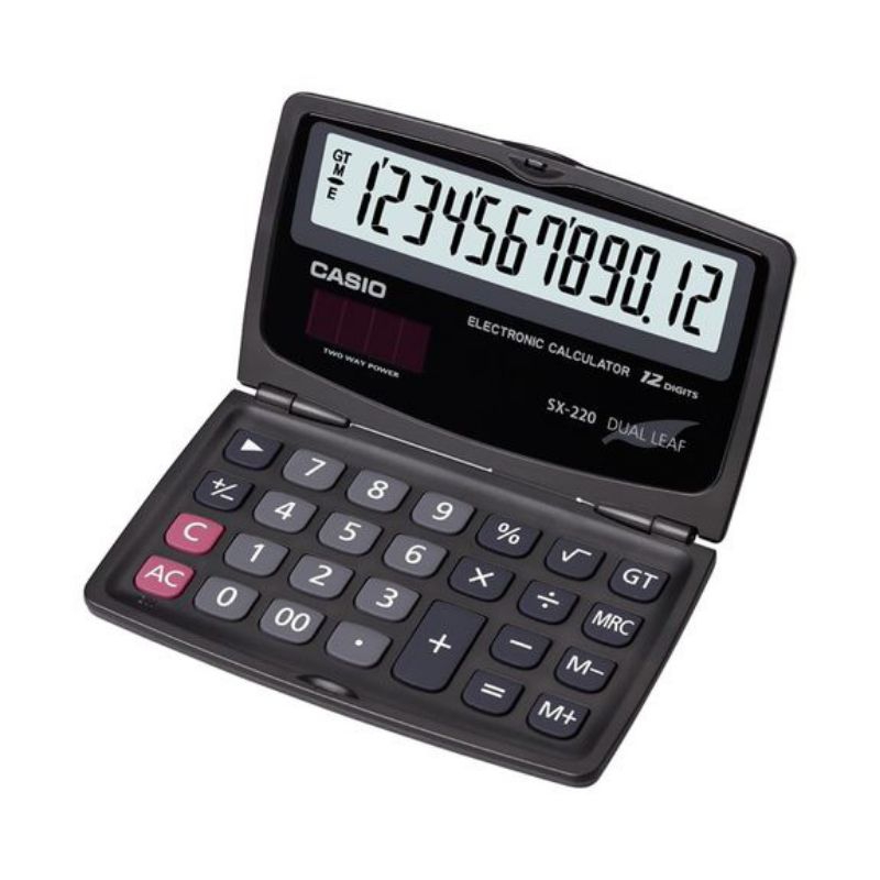 

CASIO KALKULATOR LIPAT 12 DIGIT SX 220