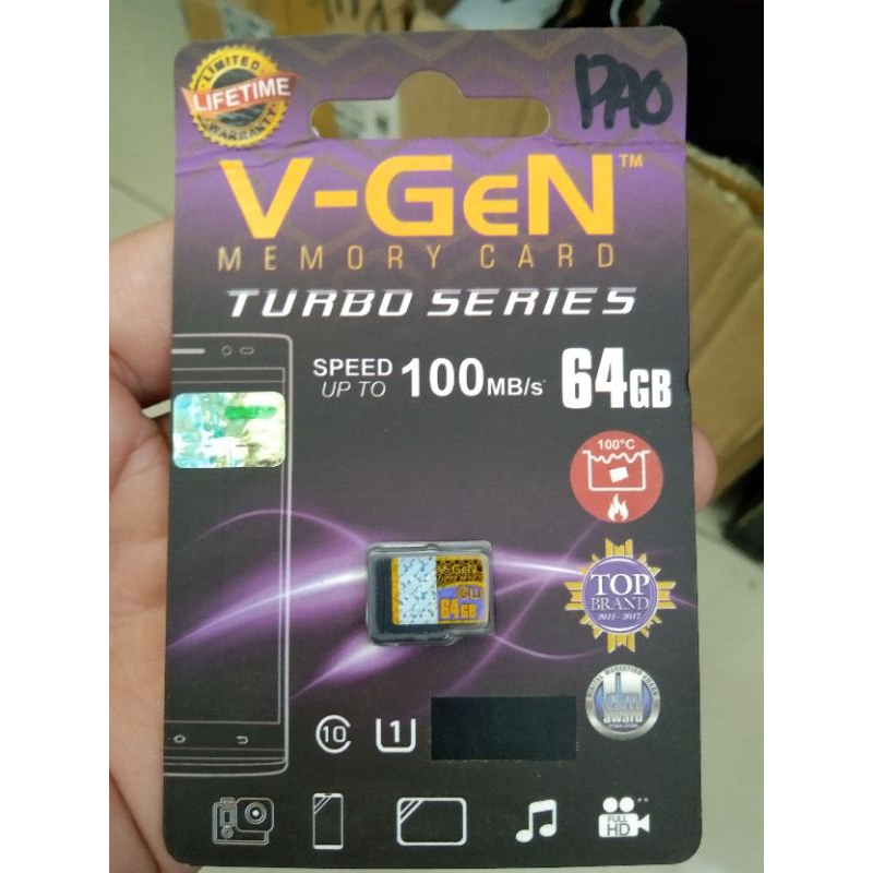 Kartu memori hp 64gb/ Kartu sd 64gb V-Gen class10/ Memori hp 64gb/ External 64gb v-gen